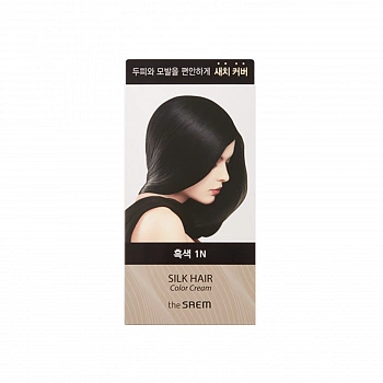 Крем-краска для волос 04 SilK Hair Color Cream Gray Hair Cover Black