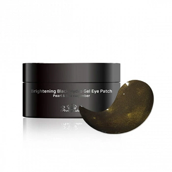 Черные патчи для кожи вокруг глаз с жемчугом и экстрактом морского огурца (60 шт.) Brightening Black Hydro Gel Eye Patch Pearl & Sea Cucumber