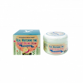 Осветляющий крем для лица с эффектом пилинга кожи Real Whitening Time Secret Pilling Cream