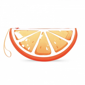 Косметичка фруктовый полумесяц (Оранжевый) Fruit Half Moon Transparent Pouch (Orange)