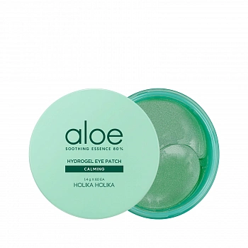 Успокаивающие гидрогелевые патчи с алоэ для кожи под глазами Aloe Soothing Essence 80% Hydrogel Eye Patch Calming